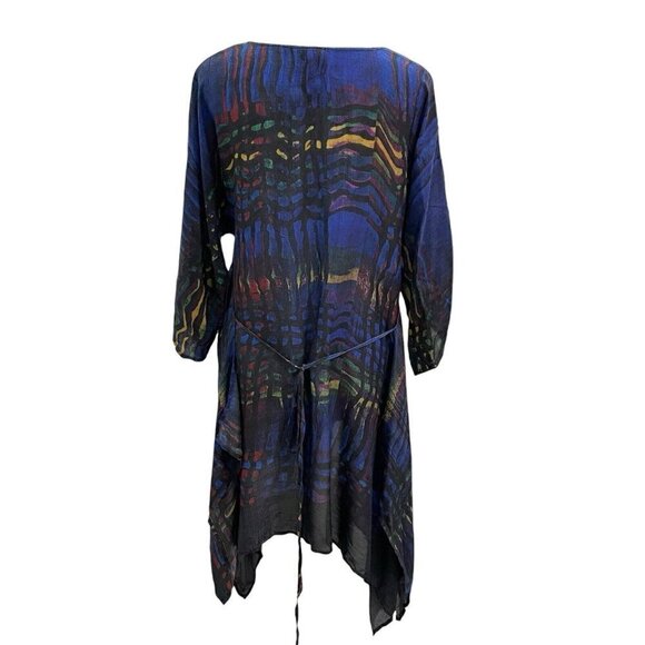 Johnny Was Colorful Flowy Lightweight Boho Tunic Blouse Top Dress size Small - Picture 3 of 8